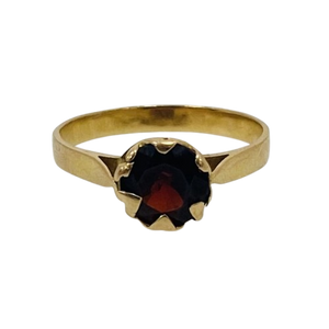 Bague or avec grenat