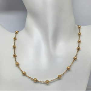 Collier Ras du Cou en Or Jaune 18k