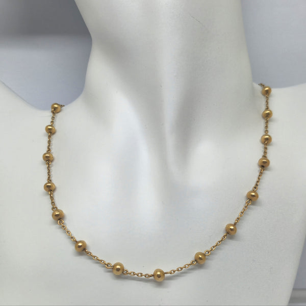 Collier Ras du Cou en Or Jaune 18k