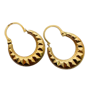 Boucles d'oreilles Créoles en Or Jaune 18K