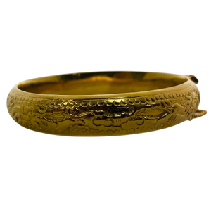 Jonc en Or Jaune 18K motif à chaînette