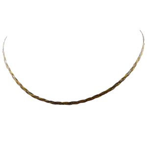 Collier 3 ors maille tressée