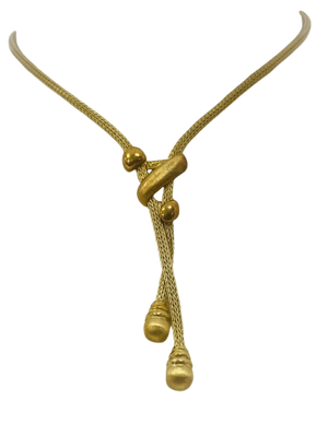 Collier cravate or jaune