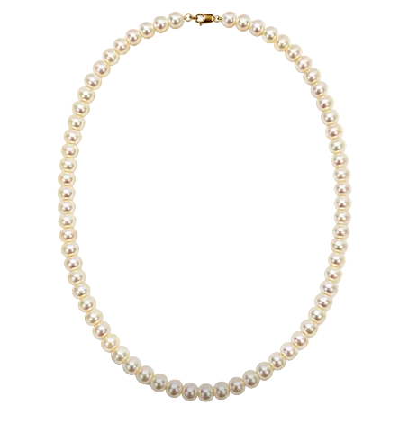 Collier sautoir en or jaune 18 carats et Perles