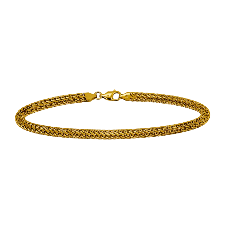 Bracelet en Or Jaune 18 carats maille américaine