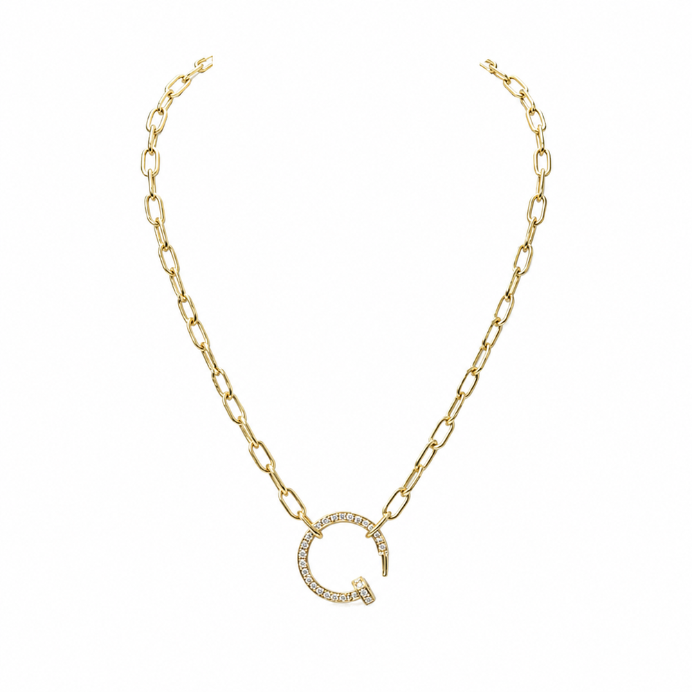 Collier Princesse en Or Jaune 18 Carats avec Diamants