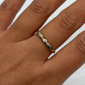 Bague Demi Tour Or Jaune Diamants 750 18K