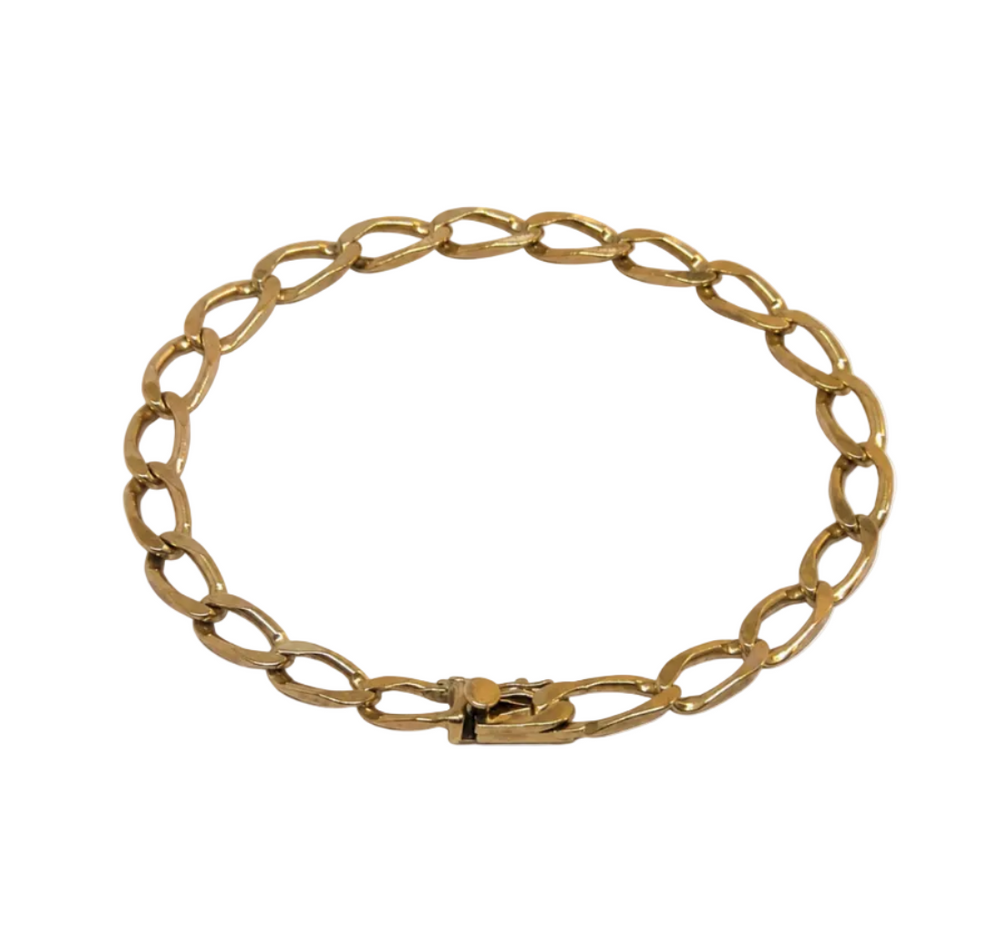 Bracelet Maillon Cheval en Or Jaune 18 Carats