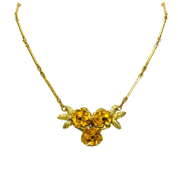 Collier Or Maille Barrette Gravée