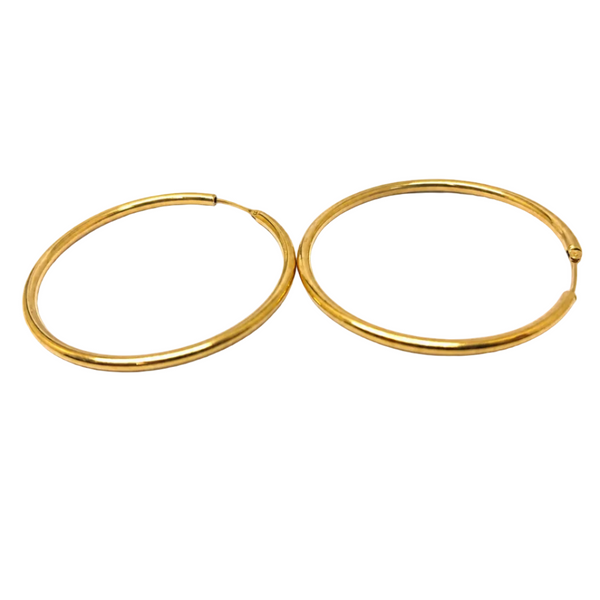 Boucles d'oreilles Créoles en Or Jaune 18