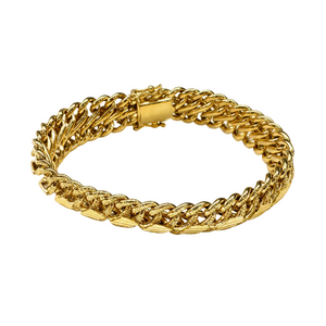 Bracelet Gourmette en Or Jaune 18k