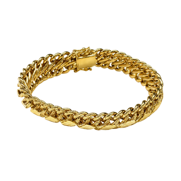 Bracelet Gourmette en Or Jaune 18k