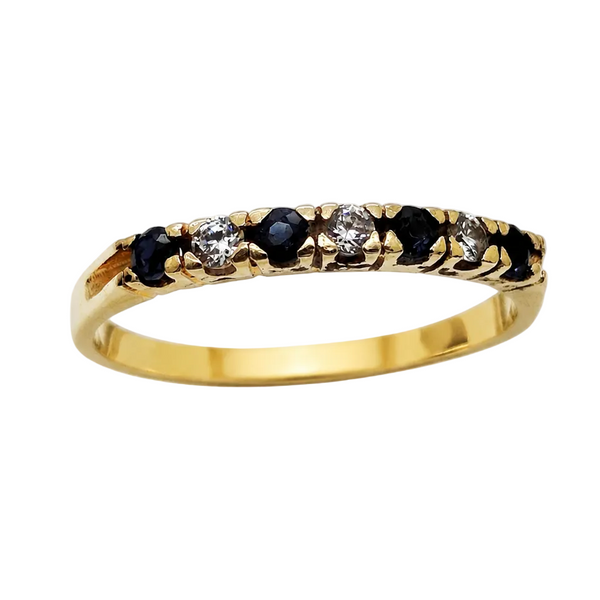 Bague en Or Jaune avec Saphir 18K - 1.75Grs - T53