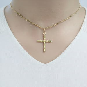 Pendentif Croix en Or Jaune  18K - 2.16 Grs