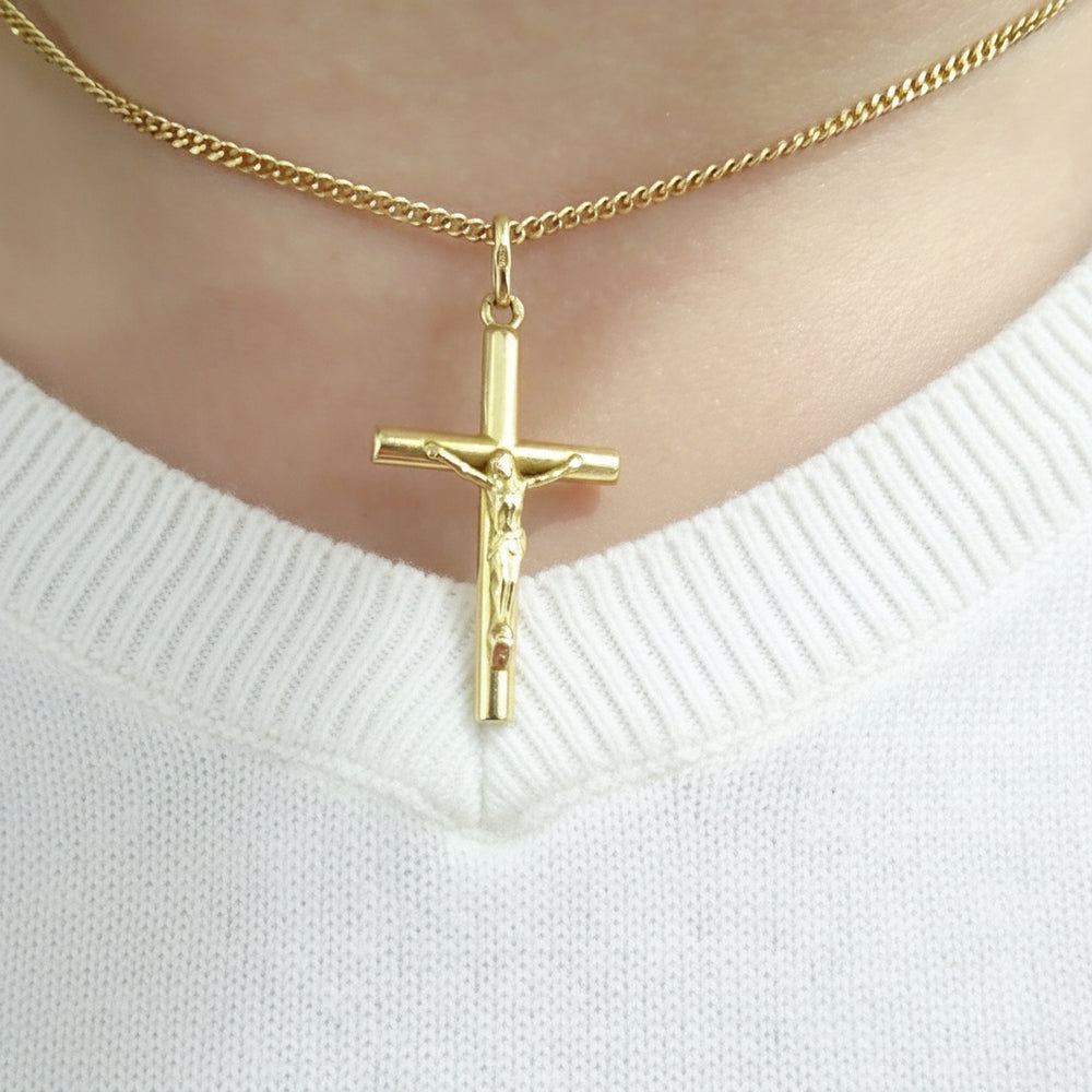 Pendentif Croix en Or Jaune 18K - 1.79 Grs