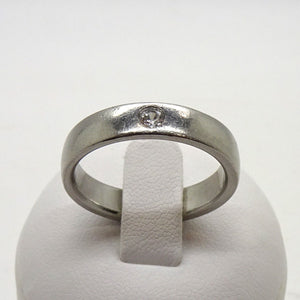 Bague jonc or blanc