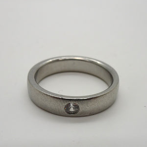 Bague jonc or blanc