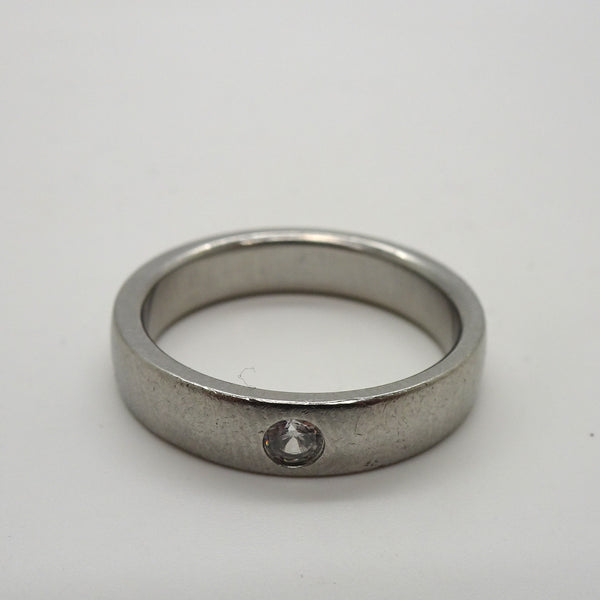 Bague jonc or blanc