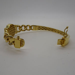 Bracelet Jonc or avec oxydes