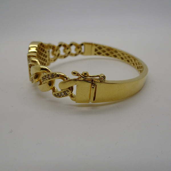 Bracelet Jonc or avec oxydes
