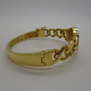 Bracelet Jonc or avec oxydes