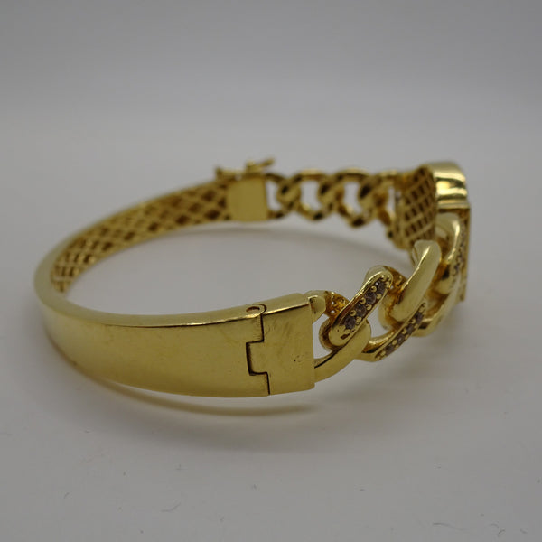 Bracelet Jonc or avec oxydes