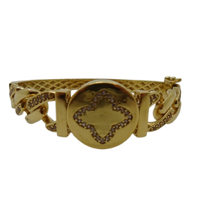 Bracelet Jonc or avec oxydes