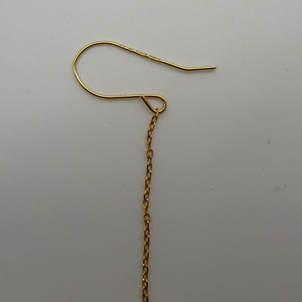 Boucle d'oreille pendante avec oxydes