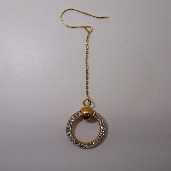 Boucle d'oreille pendante avec oxydes