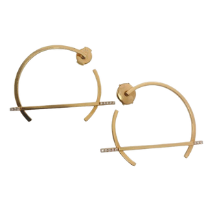Créoles or avec diamants