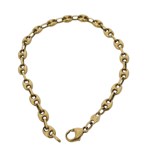 Bracelet or maille grain de café