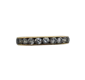 Bague Tour Complet Or Jaune 18 Carats avec 22 Zirconiums