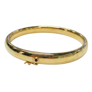 Bracelet Jonc avec Saphir Unique en Or Jaune 18k