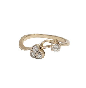 Bague en Or Blanc 18k avec Diamants et Moissanite - Taille 54