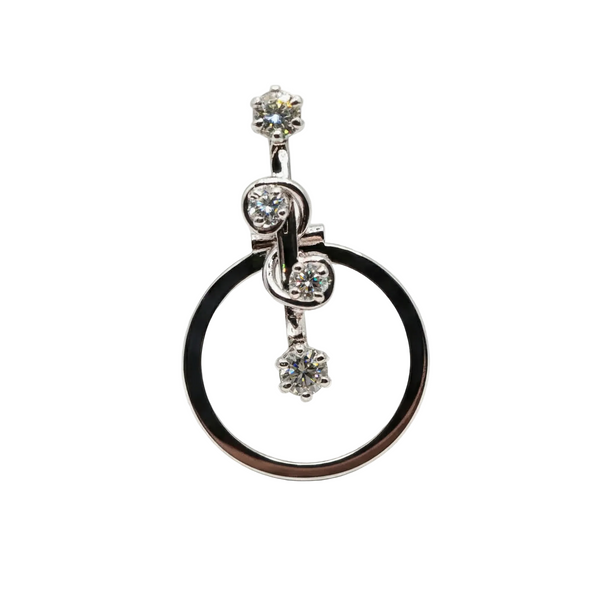 Baguette en or blanc 18 K - Taille 49 - 3.75 G