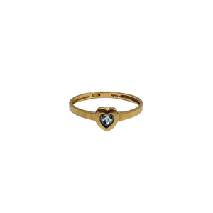 Bague en Or Jaune avec Aigue-Marine 18K Taille 53
