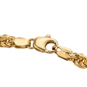 Gourmette en Or Jaune 18k Maille Corde