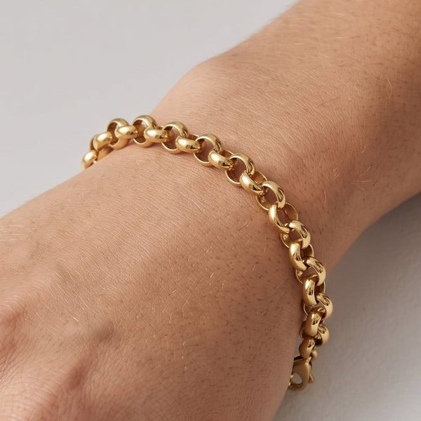Bracelet Maillon en Or Jaune 18k
