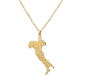Pendentif Motif Italie Régions en Or Jaune 18K