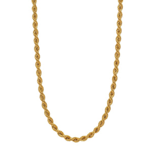 Collier Ras du Cou Maille Corde en Or Jaune 18k
