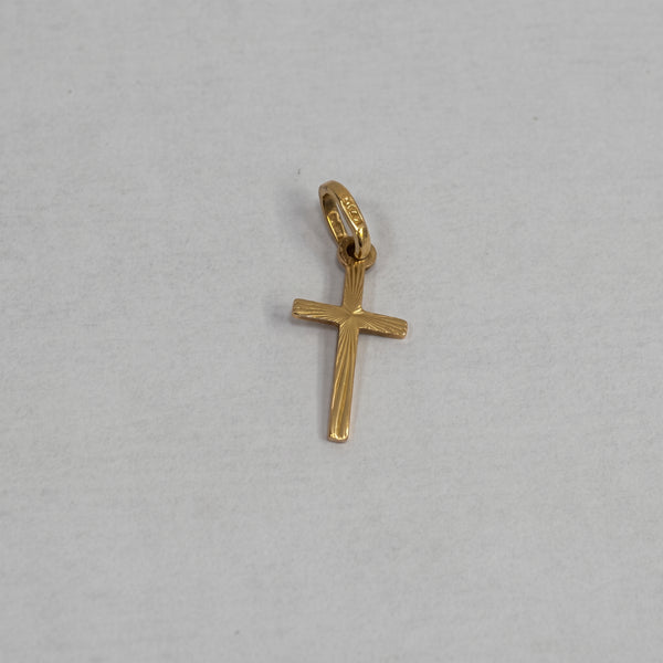 Pendentif Croix en Or Jaune 18 K