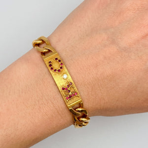 Bracelet Identité en Or Jaune 18K