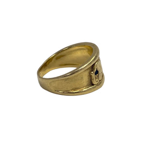 Bague éléphants en or jaune 18k Taille : 59