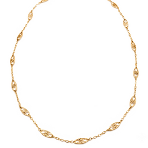 Collier en Or Jaune Maille Filigrane 18K