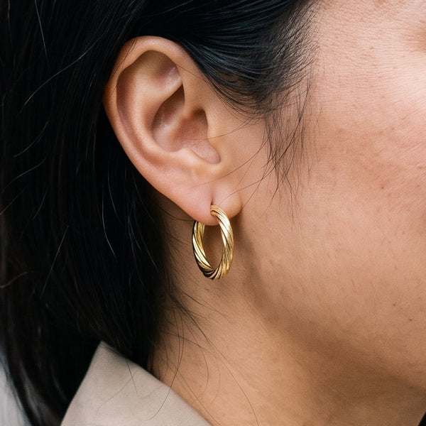 Créoles en Or Jaune 18k
