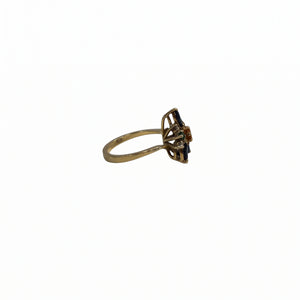 Bague Empierrée en Or Jaune avec Pierres Naturelles 18K Taille : 57