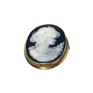 Pendentif Camé en Or Jaune 18K