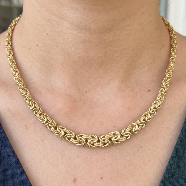 Collier Princesse Maille Royale en Or Jaune 18 Carats