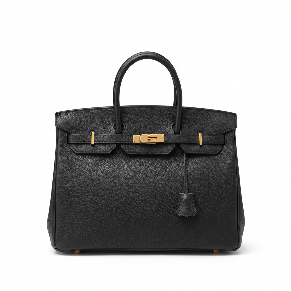 Sac à main Hermès Birkin 40 en cuir noir