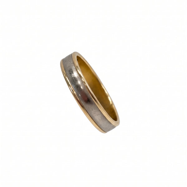 Bagues Alliance Or Jaune et Or Blanc 18k - Taille : 54